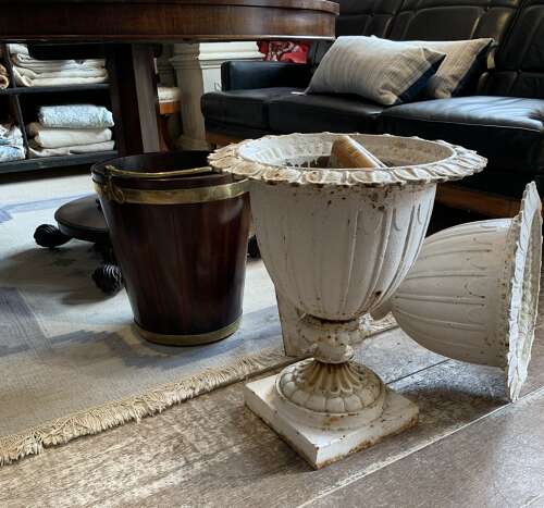 Late C18th GEO lll brass bound mahogany peat bucket