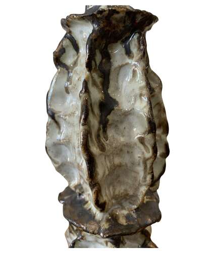 Pair of ceramic candle sticks by Anna Scholz