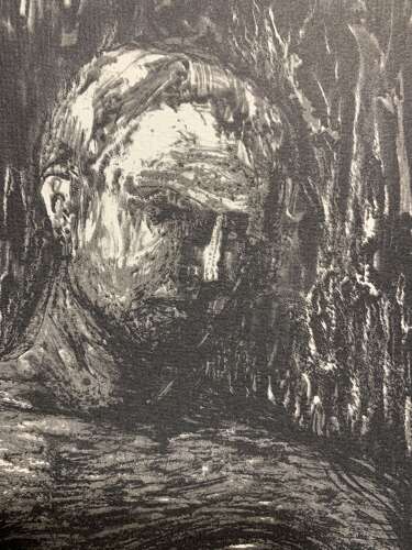Two figures embracing-lithograph, 71/75 signed Moore