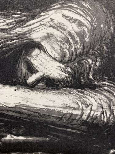 Two figures embracing-lithograph, 71/75 signed Moore