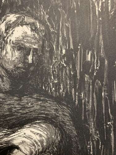 Two figures embracing-lithograph, 71/75 signed Moore