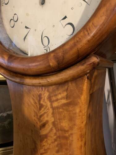 C19th Century Swedish birch long case clock