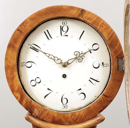 C19th Century Swedish birch long case clock