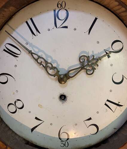C19th Century Swedish birch long case clock